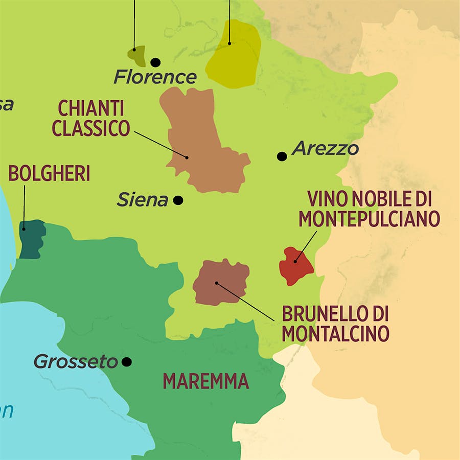 Tuscany / Brunello di Montalcino Vintage Charts